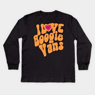 Boogie Love (Orange) Kids Long Sleeve T-Shirt